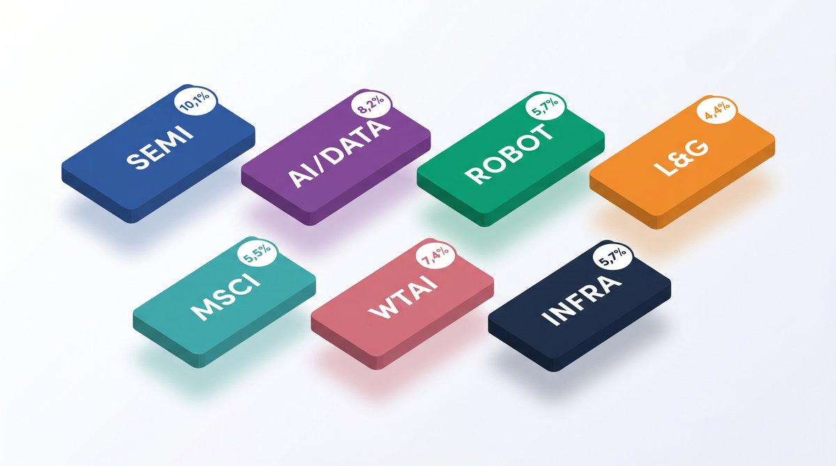 7 AI ETFs compared for Dutch investors: SEMI, AI/DATA, ROBOT, L&G, MSCI, WTAI, INFRA