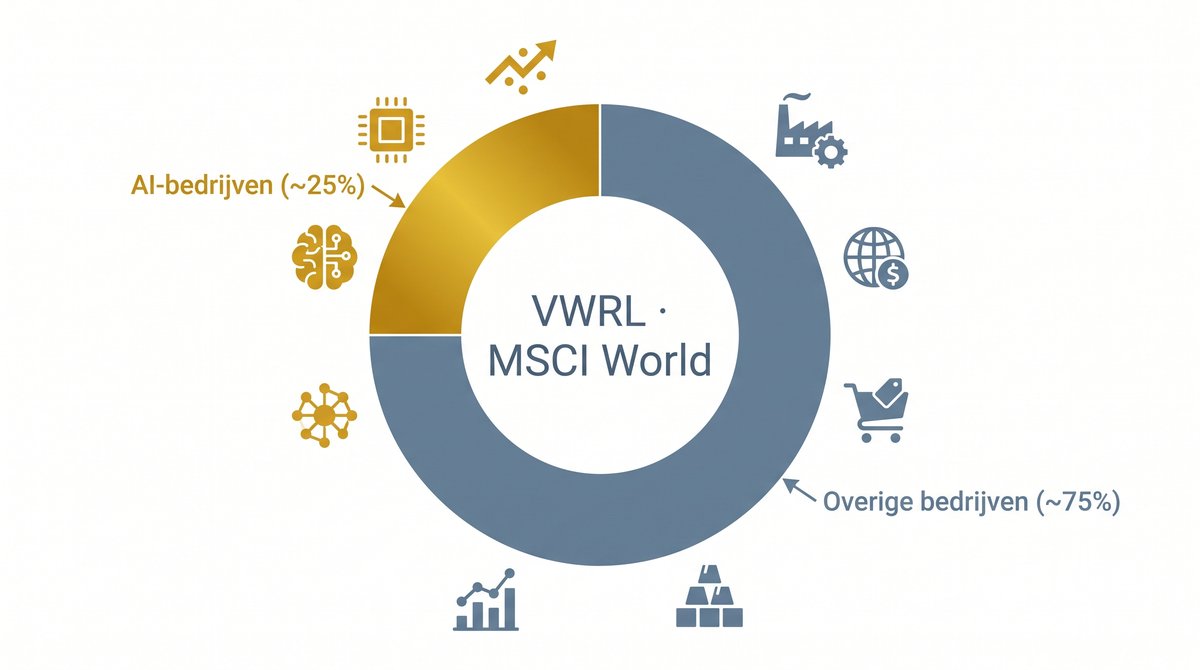 VWRL world ETF already contains approximately 25 percent AI companies